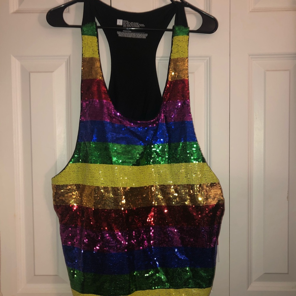 Oversized sequin top